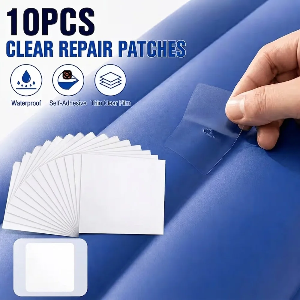 Transparent Tent Repair Tape Air Mattress Swim Ring Patch Universal Waterproof Sunshade Vinyl Repair Patches Care Accessory Tool