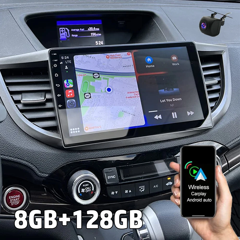 

Android 15 For Honda CRV CR-V 2012-2016 Carplay Auto Radio Multimedia GPS Video Navigation 2Din DVD Rear camera DSP RDS