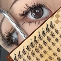 Segmented Bundles Fox Eyes Effect False Eyelashes Soft Comfortable To Wear Natural Thick Reusable DIY Individual Eyelash Cluster