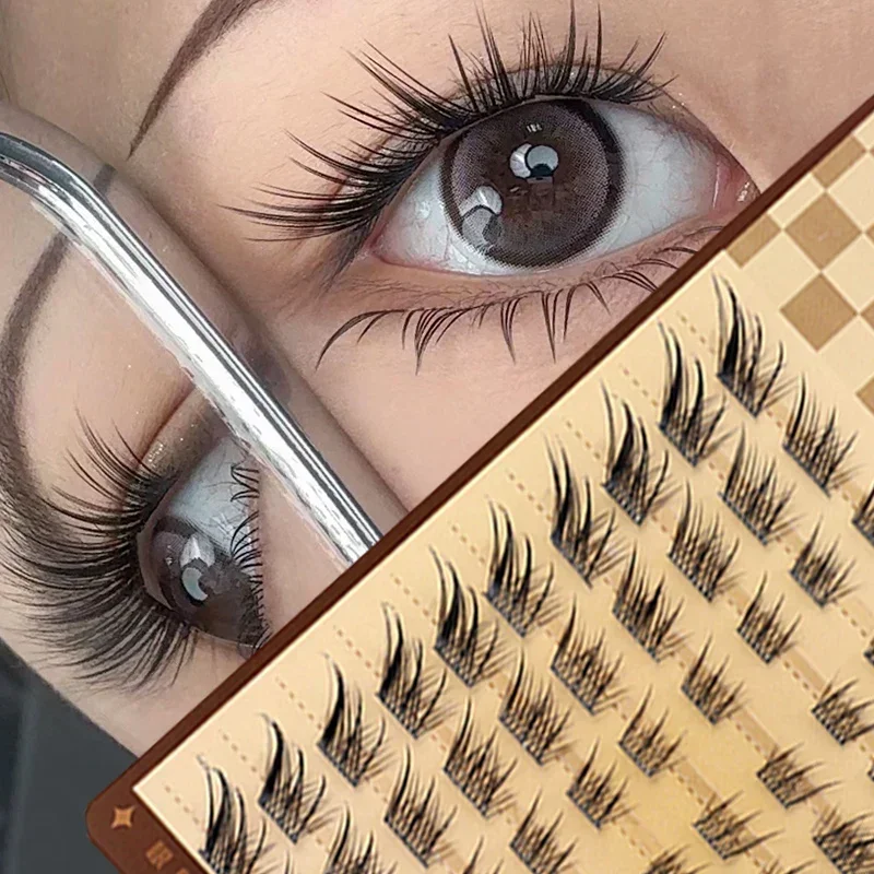 Segmented Bundles Fox Eyes Effect False Eyelashes Soft Comfortable To Wear Natural Thick Reusable DIY Individual Eyelash Cluster