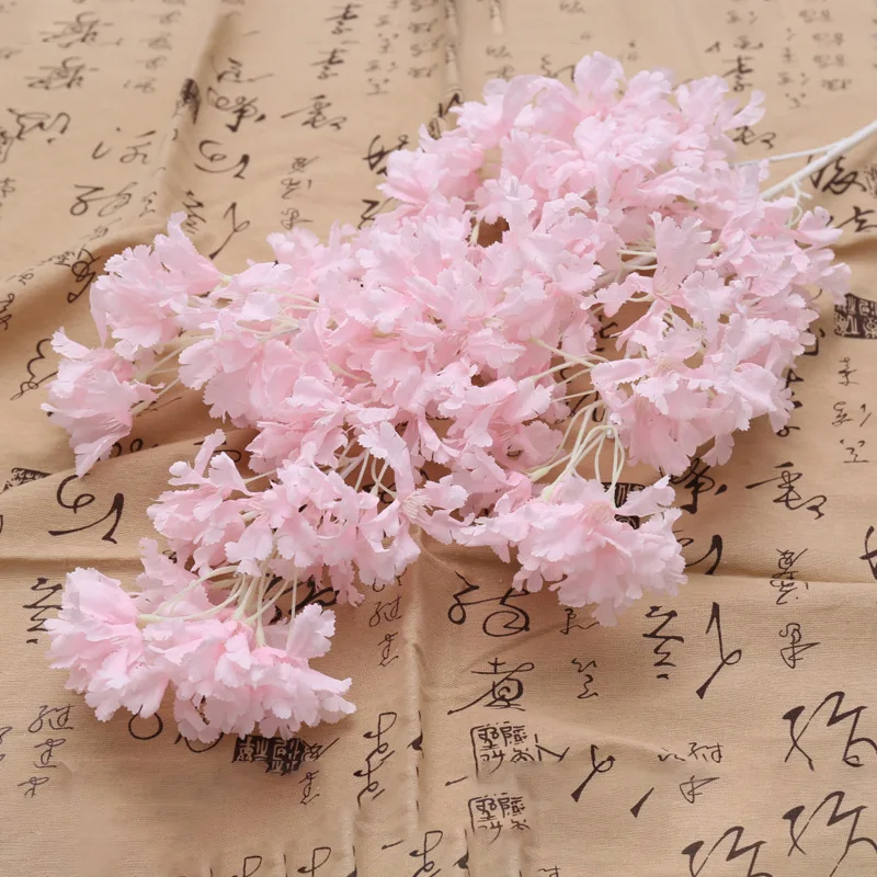 107CM Silk Hydrangea White Branch Snow All Over The Sky DIY Artificial Cherry Home Party Decoration Wedding Arch Decoration