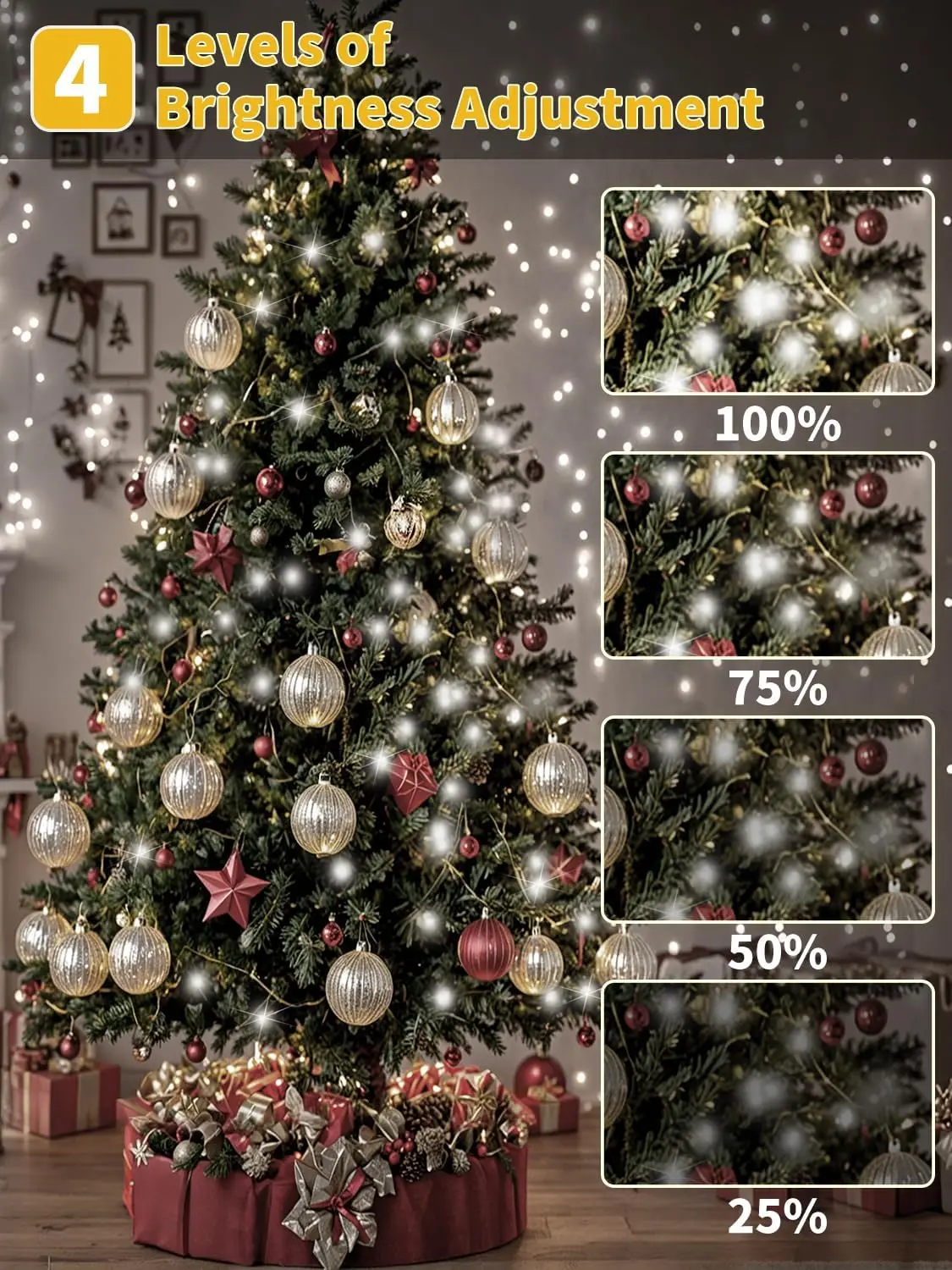 1500 LED أضواء عيد الميلاد 459 قدم شجرة عيد الميلاد الخفيفة ، الجنية سلسلة أضواء منزل أضواء عيد الميلاد ، حديقة شجرة الزفاف #5