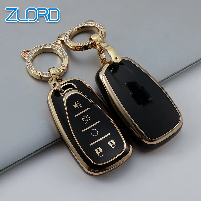 

For Chevrolet Chevy Malibu Camaro Cruze Traverse Spark Equinox Sonic Volt Bolt TPU Car Key Case Cover Smart Key Protect Shell