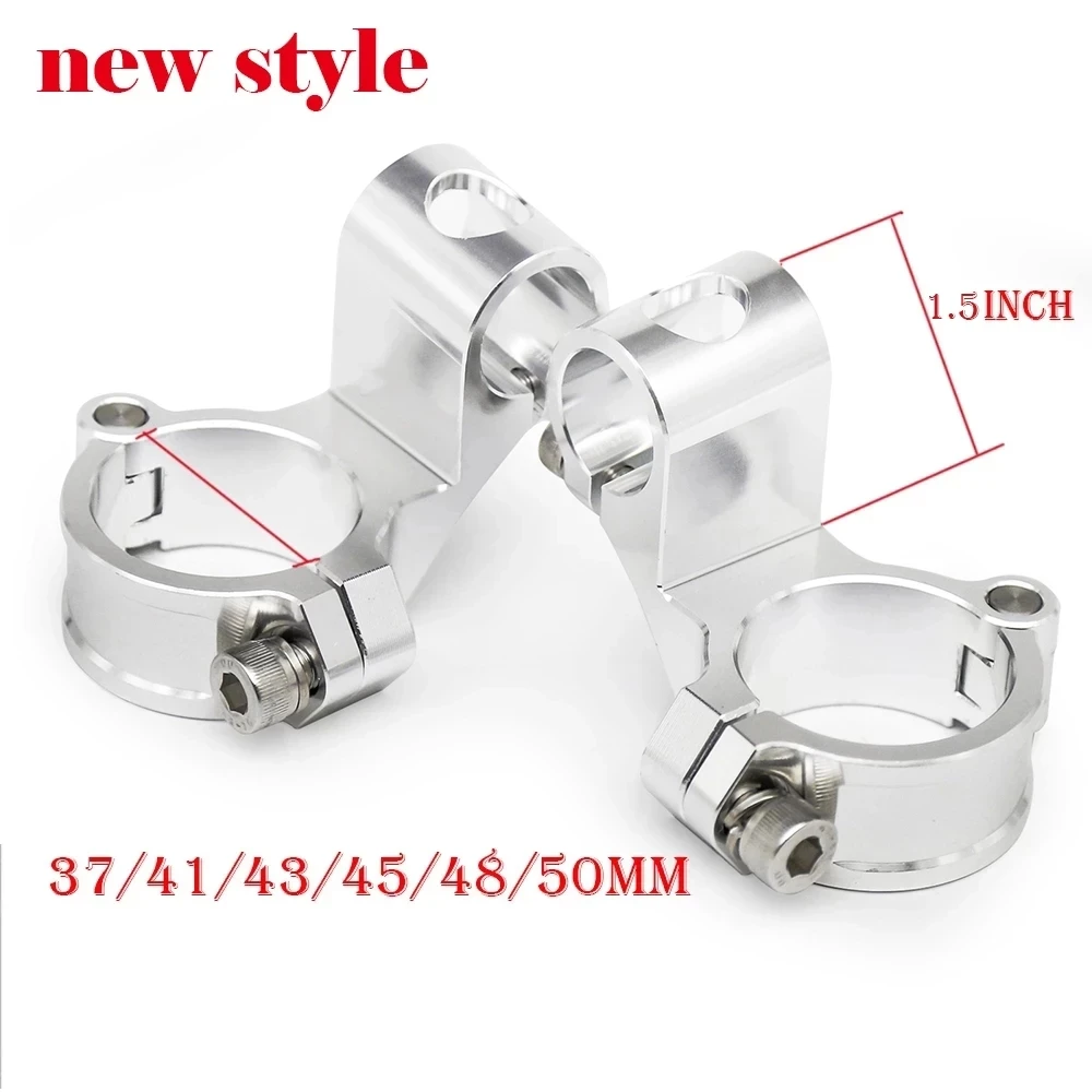 37 41 43 45 48 50 51MM Gold Motorcycle Handlebar Clip On Clip-ons Fork Handle Bar Clamp 1.5Inch Riser Clip on For 22mm Handlebar