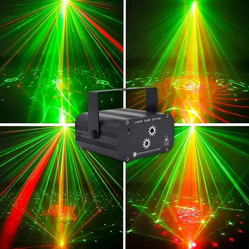 Disco Light with 48 Patterns DJ Party Lights Projector Beam DMX Remote Stage Lights for Christmas Festival Wedding luces