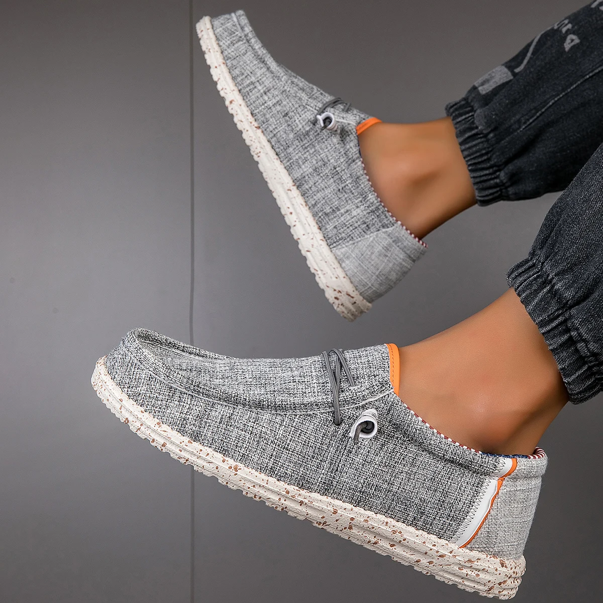 Unisex Outdoor Freizeitschuhe Leichte Slip-On Schuhe mit Weicher Sohle für Alle Jahreszeiten Tägliches Tragen Große Größen Morgen-Laufschuhe – Detail 16