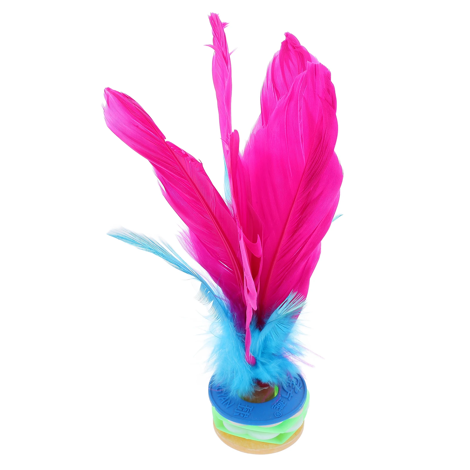 قطعتان من ألعاب الريشة الرياضية للأطفال بألوان زاهية لتمارين القدم لعبة Jianzi التقليدية للأطفال