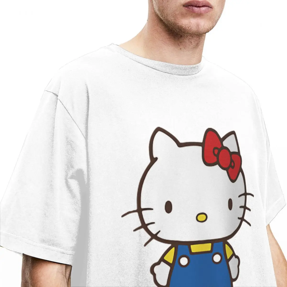 Men Women Hello Kitty Cute Cat Cats Graphic Shirts Accessories Cool 100% Cotton T Shirt Tops Gift Idea