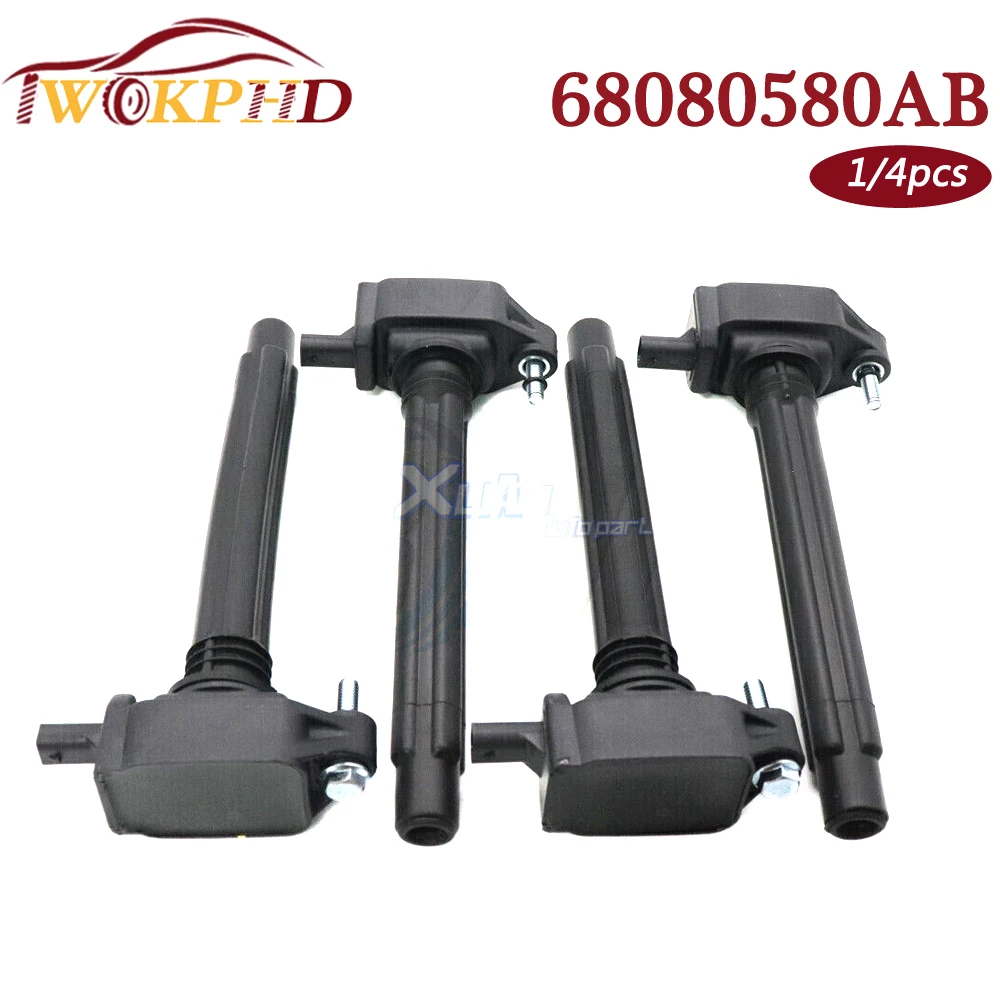 

68080580AB For Chrysler 200 Dodge Dart Fiat 500X for Jeep Cherokee Renegade Ram ProMaster City 2.4L UF754 Ignition Coil