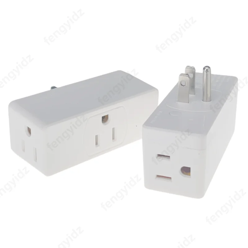 

2-Pack US Multi-Plug Outlet Extender with 3 AC Outlets Power Strip Wall Outlet for Home Office Universal Plug Adapter