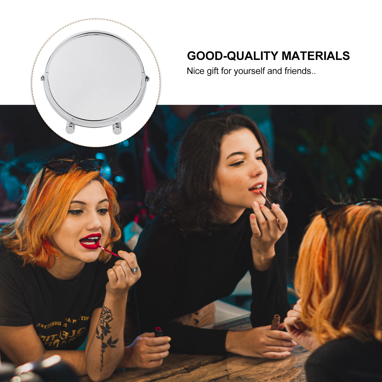 

7 Inch 1X/3X Double Sided Makeup 360 Degree Rotation Hd Magnifying Tabletop Mirror Durable Swivel Mirror For Makeup