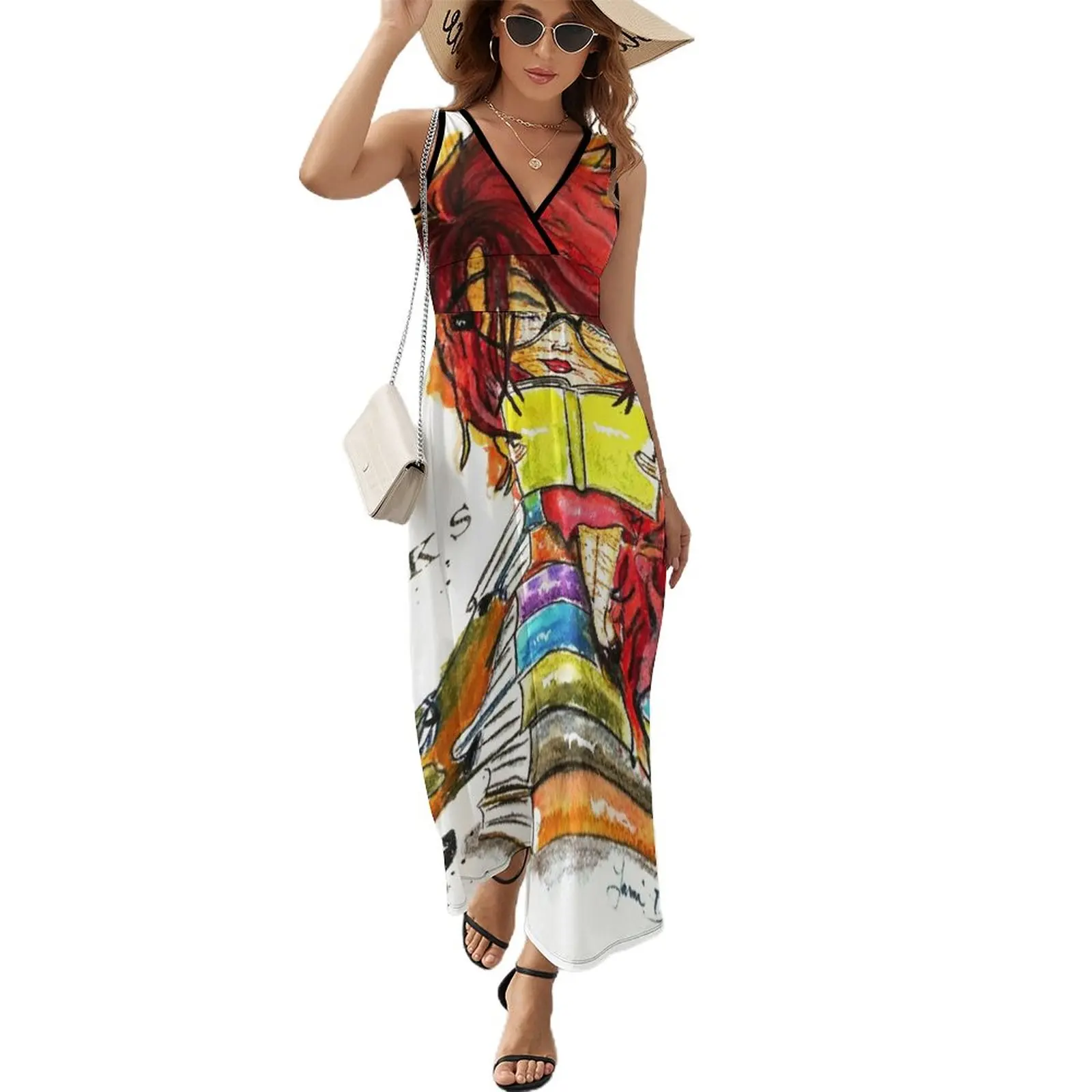 

I Love Books Sleeveless Dress summer dress woman 2024 dress women summer elegant dresses plus sizes