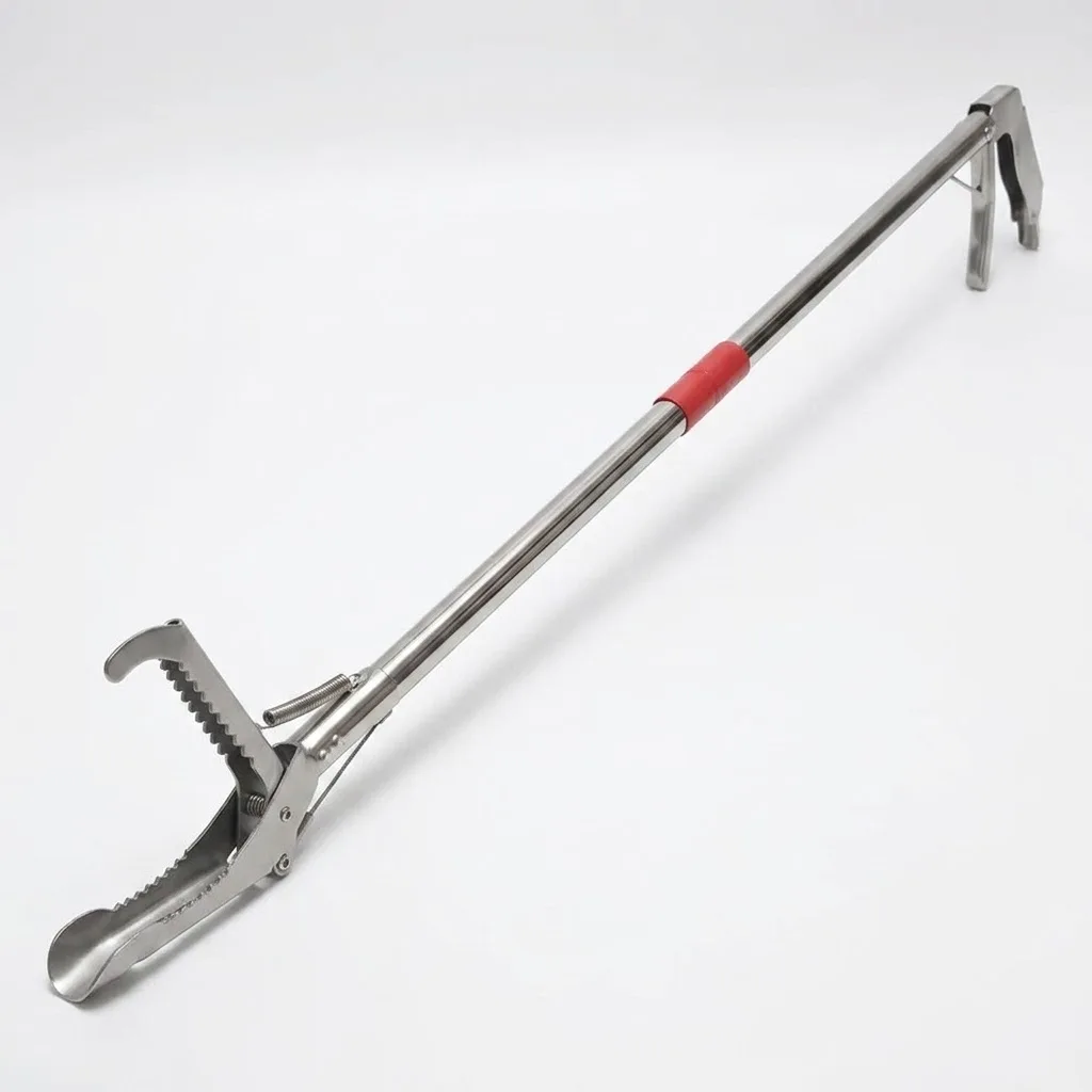 Foldable Snake Tongs Stick 1.2m Easy Reach Pick Up Tool Foldable Garbage Clip For Efficient Waste Management And Clean Yard