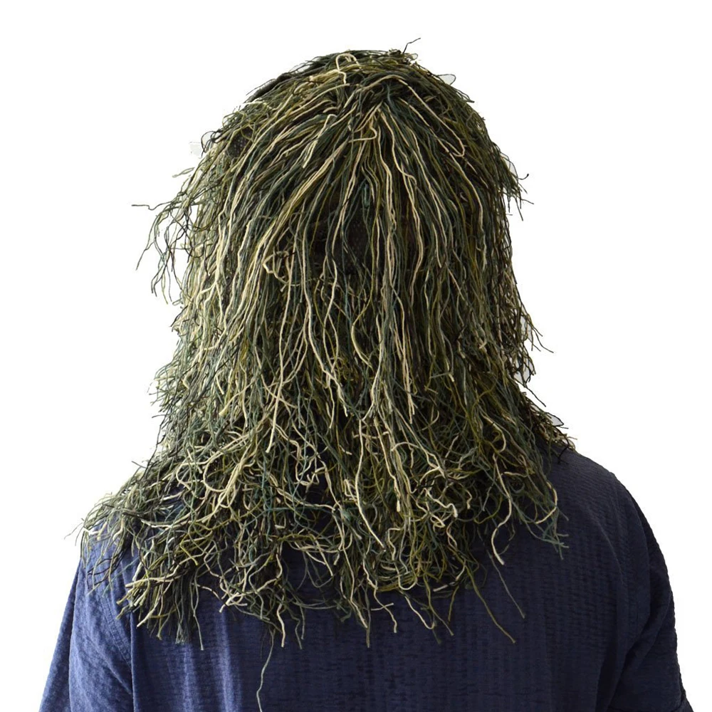 Hunting Ghillie Hood Breathable Camouflage Full Face Ghillie Hat