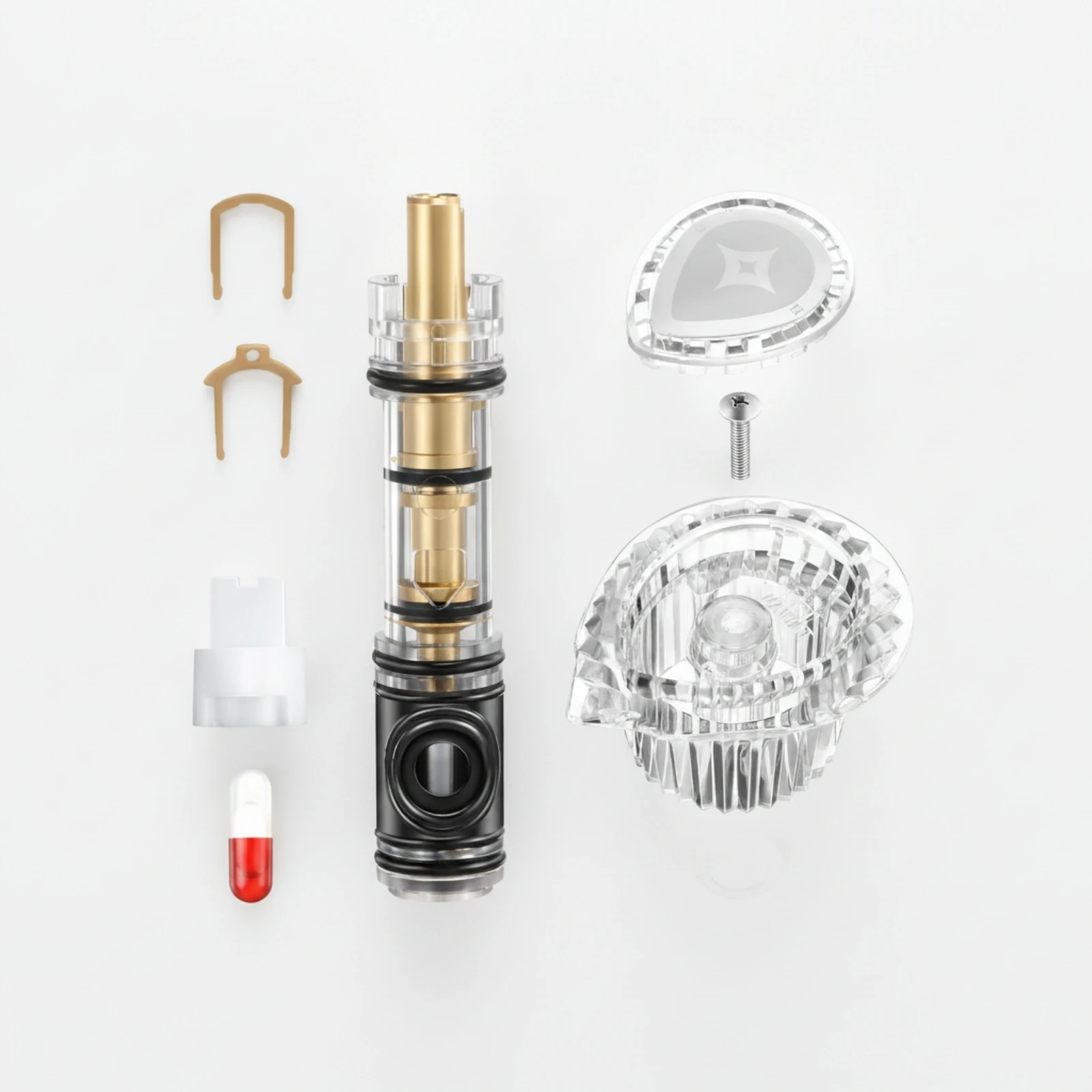 Cartridge Replacement Kit Genuine Faucet Repair Kit Faucet Cartridge with Handle Versatile Hardware Reflective for Homeowners