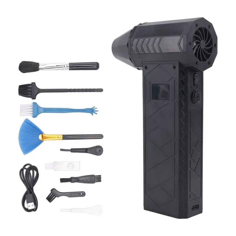 

AB47-Violent Blower Mini Air Blower 130000 RPM, бесщеточный, ручной, 3 скорости, черный