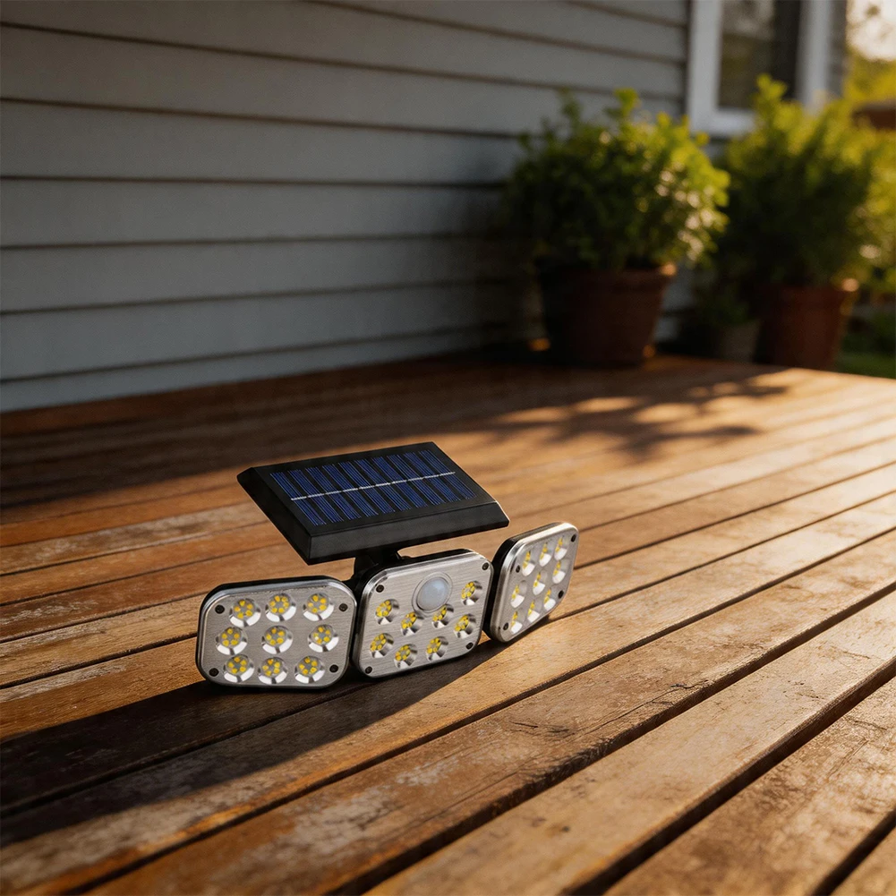 Solar Wall Lights Four Headed Rotating Solar Lights For Outdoor Courtyards  Outdoor Waterproof Lighting Courtyard Garden Lightin