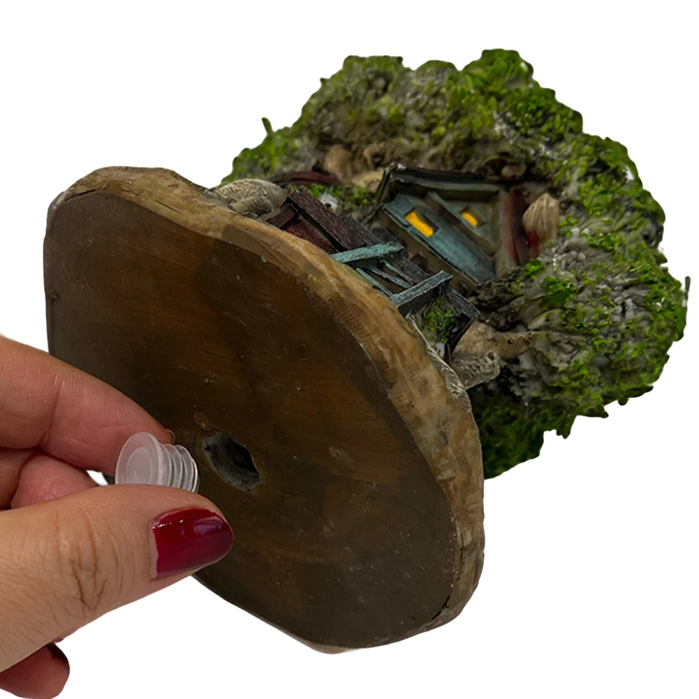 Tree House Flower Pot Succulent Pot Decorative Forest House Planter Pot Multi-Function Desktop Plant Pot for Micro Landscape