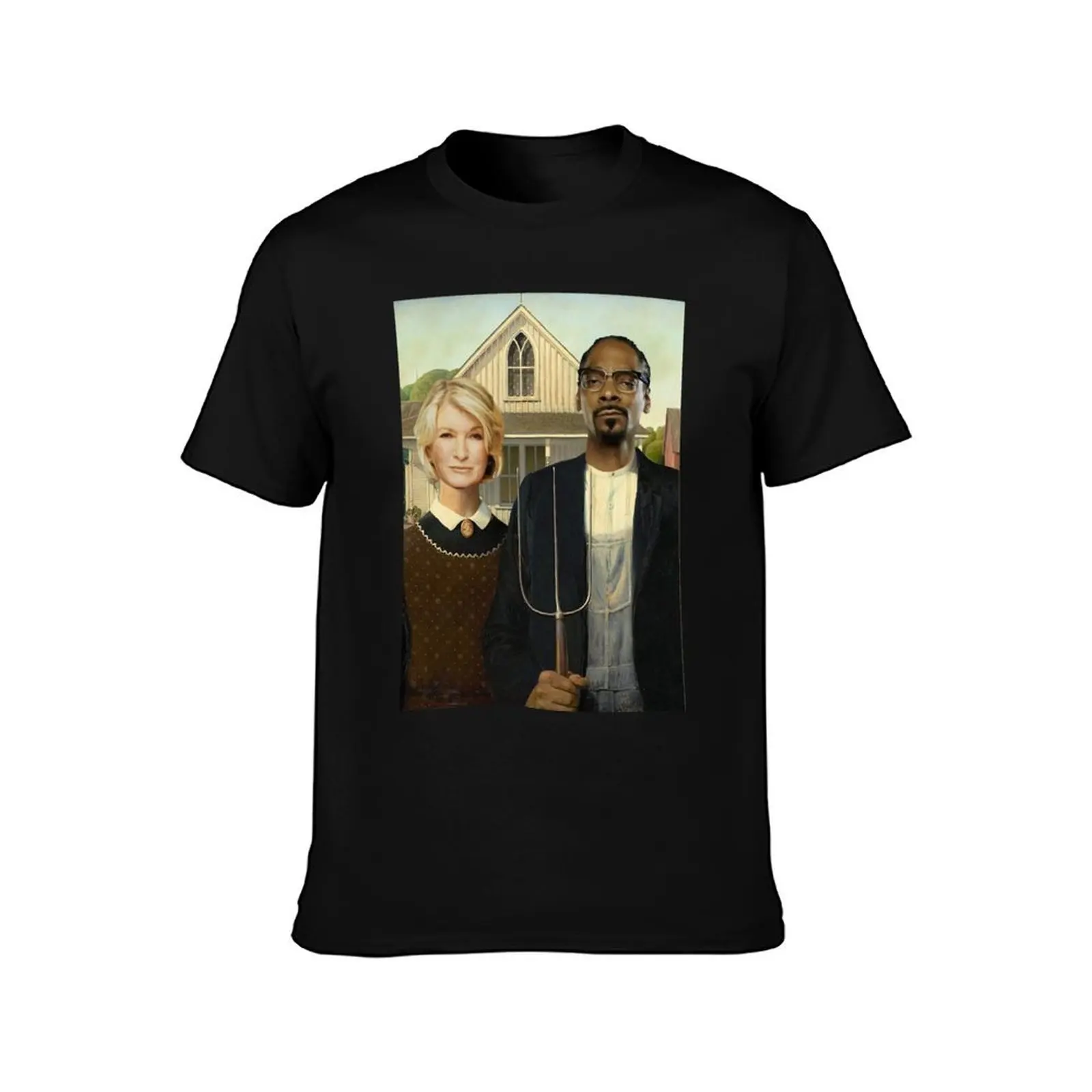 Snoop Martha American Gothic Classic T-Shirt Quick Dry Training Short Sleeve Tee T-Shirt