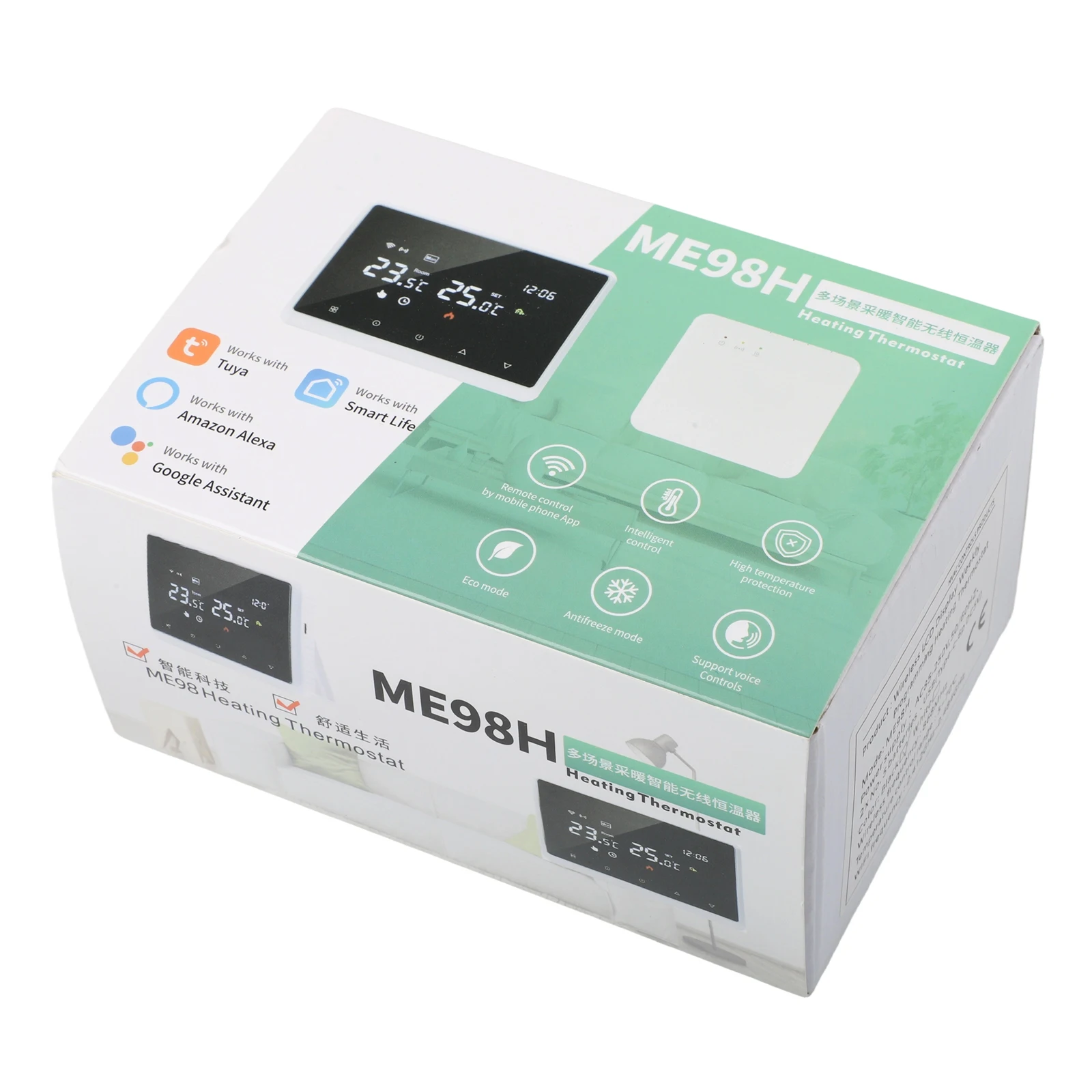 APP Control Smart Thermostat for Compatible Current Load 3A / 3A Voice Control Wall-Mounted Boilers Water Floor Heating