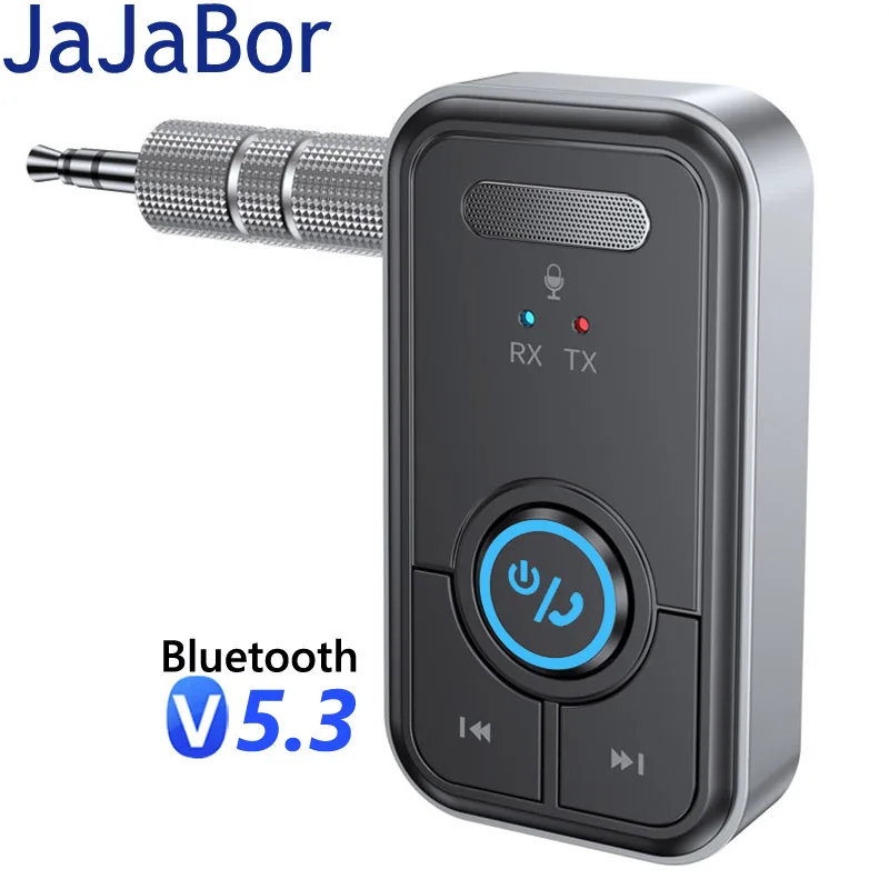 JaJaBor Bluetooth Handsfree Car Kit Receiver Adapter 3.5mm AUX Wireless 2 in 1 Transmitter and Receiver MP3 Music Player