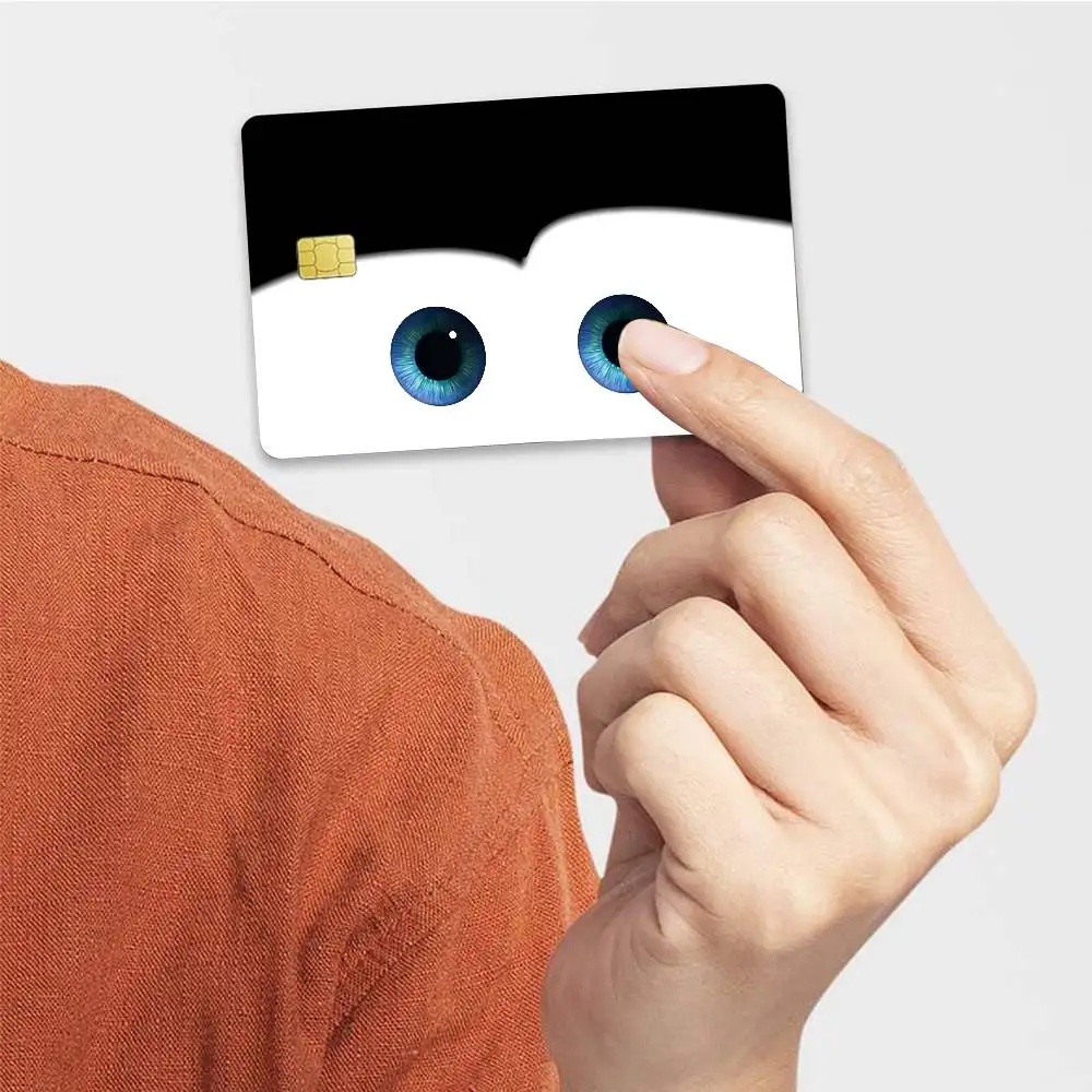 Cars Eyes Game Film Cover Sticker Case for Small Chip Credit Debit Card Front Side