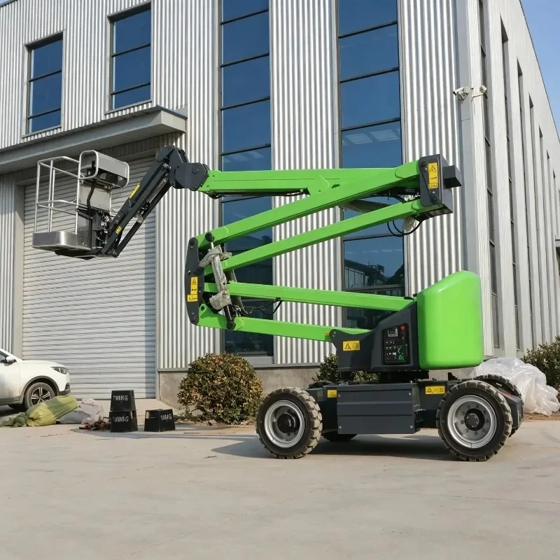 Indoor Silent Operation Self-propelled Curved Arm Lift Electric Hydraulic 200KG Load Capacity 8-24m Lifting Height Industrial