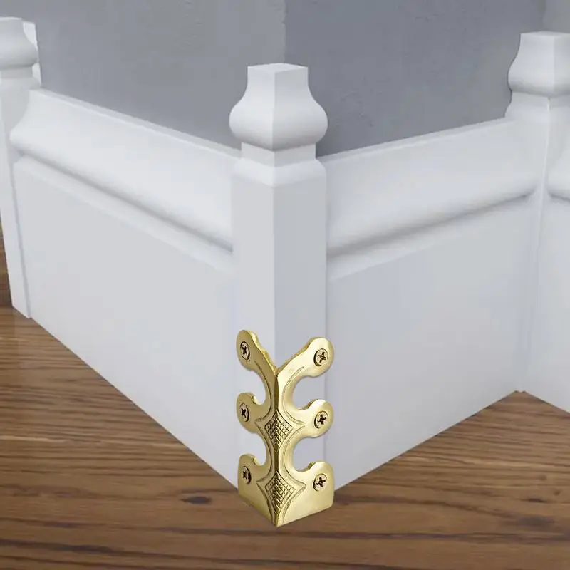 Skiffers Baseboard Corner Protectors Antique Corner Protectors Decorative Protector Cover Solid Brass Skirting Board Corner