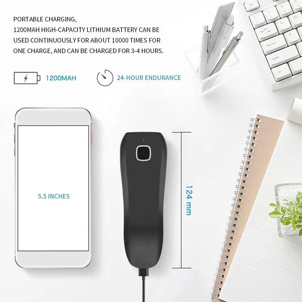 NEW NETUM C990 Bluetooth Wireless 2D Barcode Scanner Pocket QR Bar Code Reader PDF417 for Tobacco Garment Mobile Payment