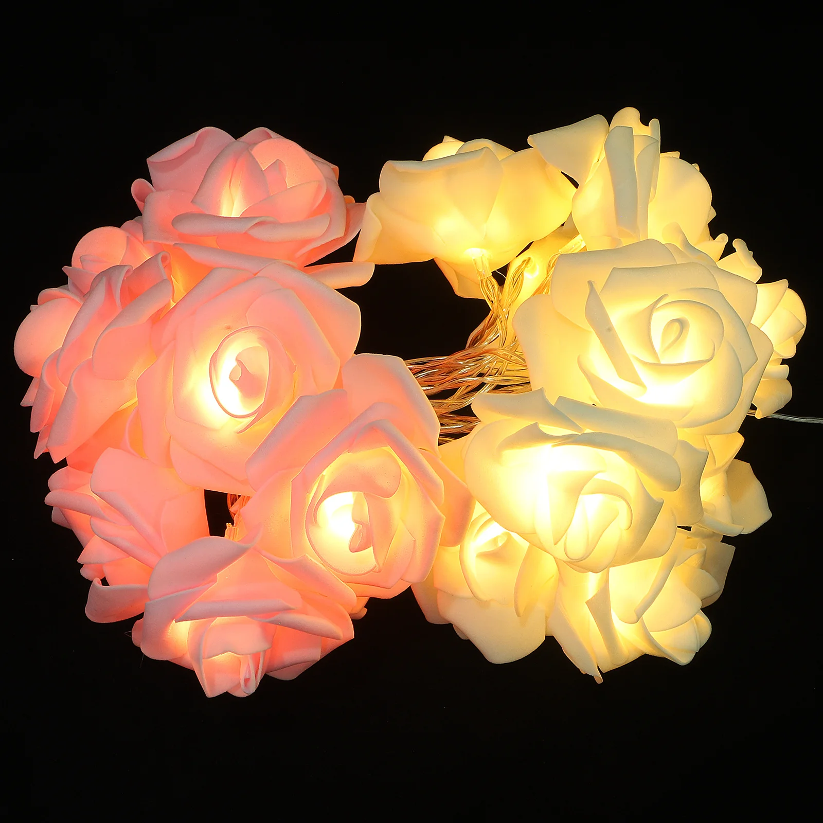 

LED Rose String Lights USB Plastic 3m 20 Lights Creative Flower Lamp Festival Party Bedroom Hanging Warm Light Decoration