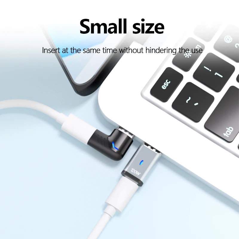 Magnetic USB C Adapter 120W Fast Charging 480Mbs Magnet Converter for iPad MacBook Pro Surface 7 HUAWEI MI OPPO Switch Connector