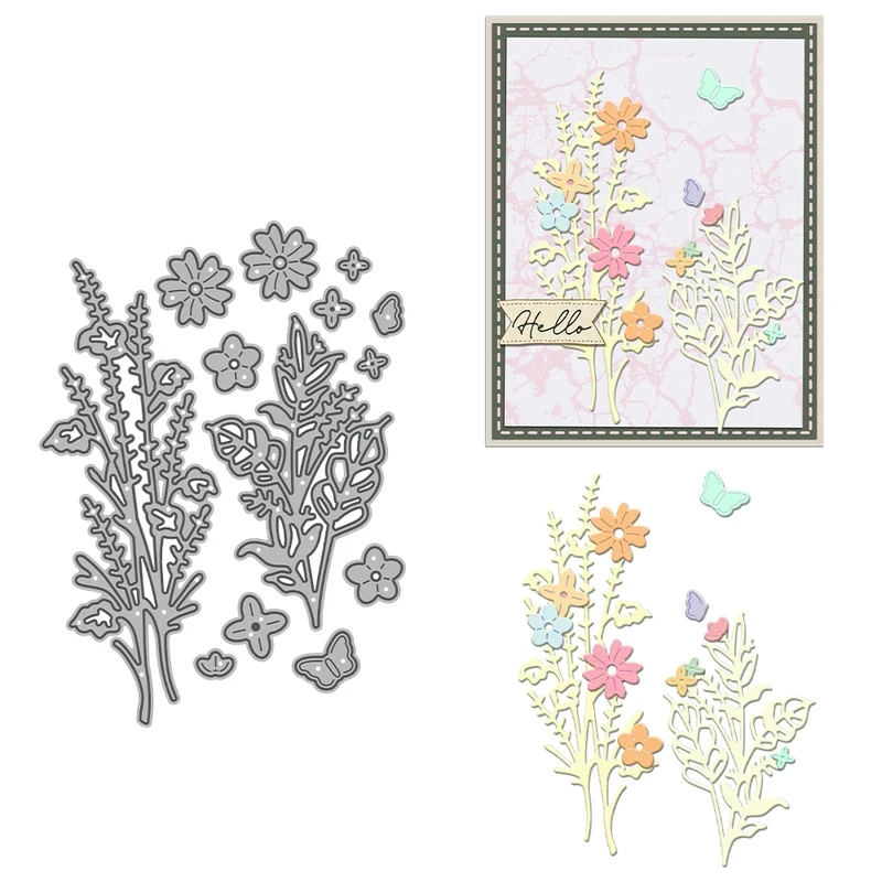 

Spring Season Flowers Floral Cutting Dies DIY Scrapbooking Supplies Metal Dies Knife Mold For Cards Albums Decor
