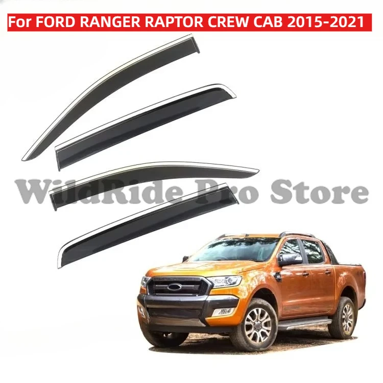 

For FORD RANGER RAPTOR CREW CAB 2015-2021 High End Injection PC Car 3.2L Window Visor