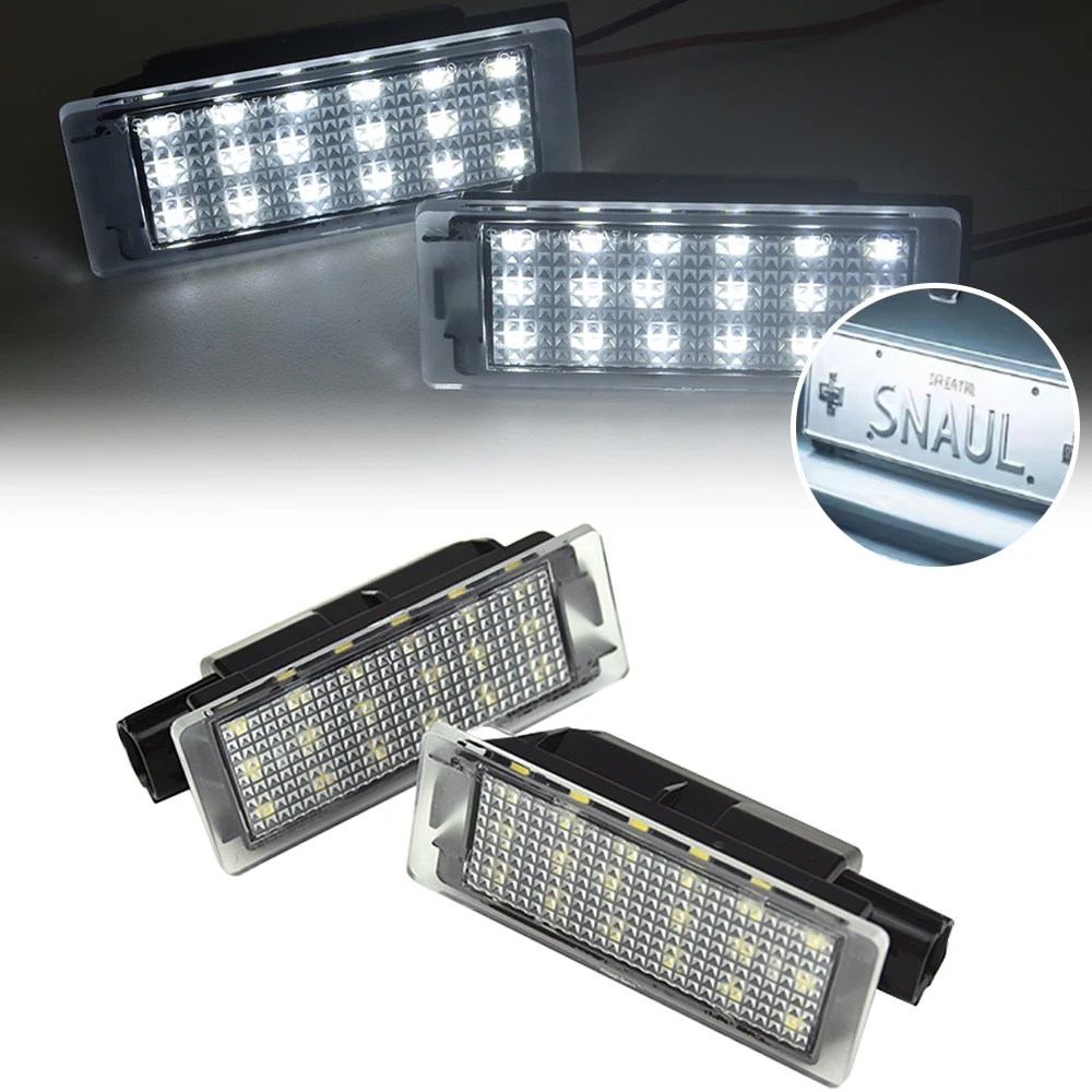 2 قطعة LED لوحة ترخيص السيارة LightNumber لوحة ضوء لوحة ترخيص ضوء لرينو كليو MK III MK IV 2006 +