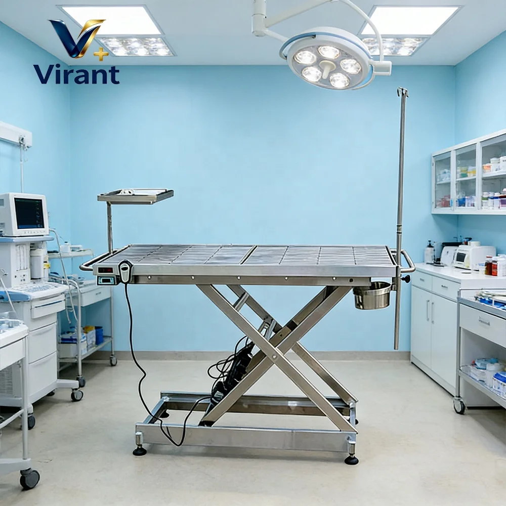 Virant Customized Stainless Steel Veterinary Operating Table For Large Animal Dogs Electric Adjustable Diagnostic Surgical Table