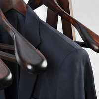 4pcs Solid Wood Haners Wide Shoulders Coat Haners Wooden Non Slip Suit Pants Clothes For Closet Warrobes Ogazer