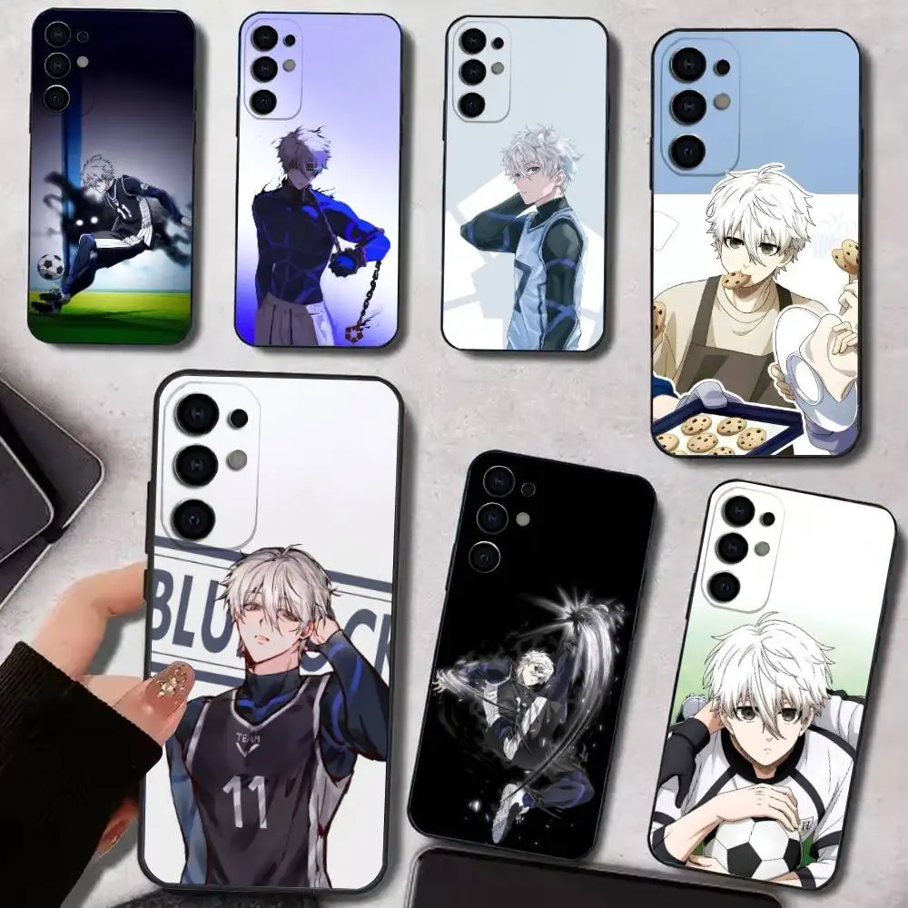 

B-BLUE LOCKS S-Seishiro Nagi Phone Case For Samsung S25,S24,S21,S22,S23,S30,Ultra,S20,Plus,Fe,Lite,Note,10,9,5G Black Cover