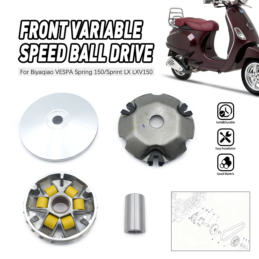

Front Variator Roller Bearing Kit‌ ‌For Vespa Primavera 150 Sprint LX LXV 150 Motorcycle Durable Replacement Accesories