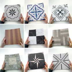 30x30cm Self Adhesive Floor Tile Sticker Bathroom Waterproof Peel Stick Flooring Sheet Non Slip Kitchen Toilet Living Room Decor
