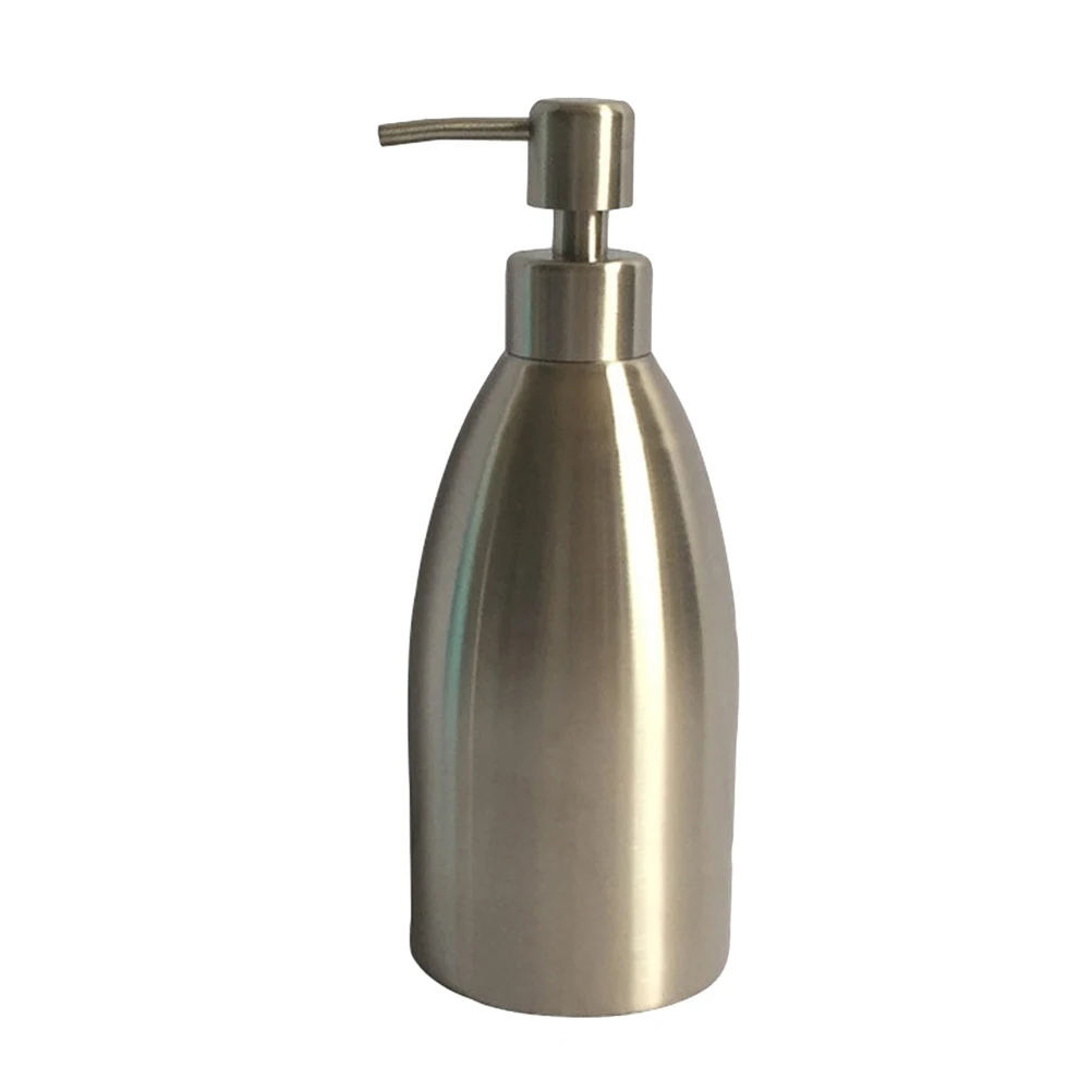 

Stainless Steel Liquid Soap Bottle Reusable Hand Container Pump Shampoo Bottles Eco Friendly Bathroom Hotel Refillable