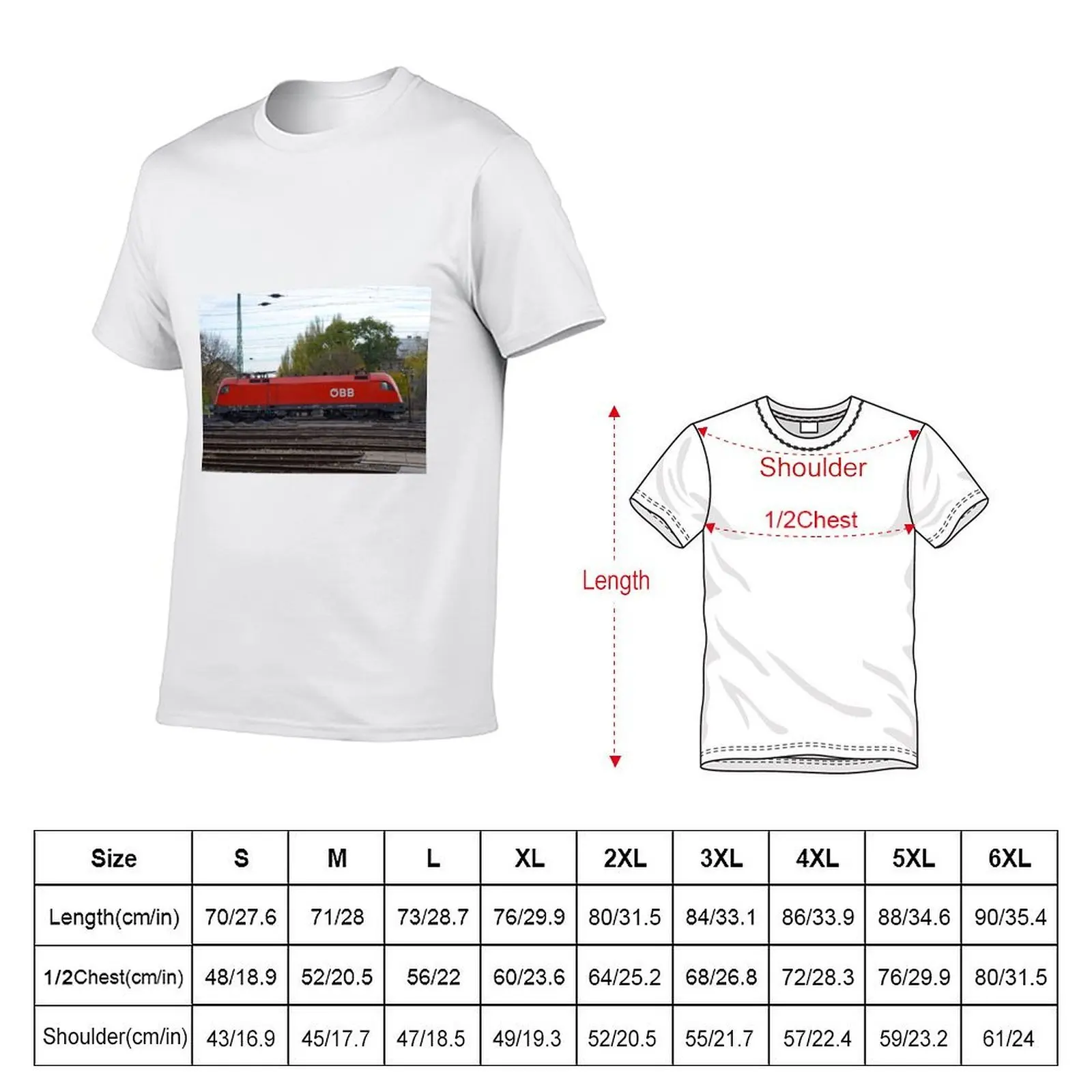 OBB Austrian Railways Electric Loco T-Shirt t shirts for man cotton man t shirt heavy cotton T-Shirt