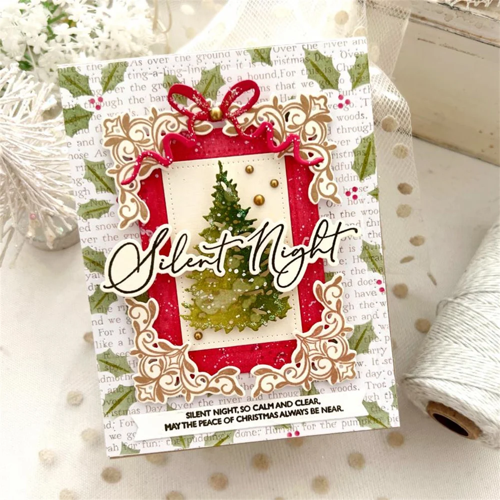 Christmas Merry Hot Foil 2025 New Metal Cutting Dies Stamps Stencil DIY Scrapbooking Paper Craft Album Card Embossing Template