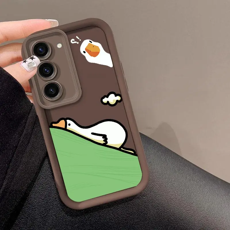 S23 Cute Goose Phone Case For Samsung Galaxy S30 S24 FE S22 Ultra S22Plus S21 PRO Plus S21FE S20FE Silicone Protection Case