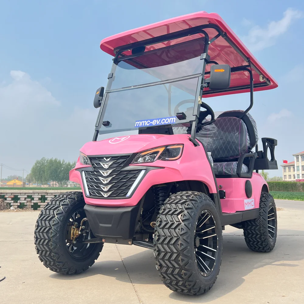 

Hot Sale Off Road Street Legal 2 4 6 Seater Pink Electric Golf Carts 48V 72V Lithium Battery Karts Car Buggy