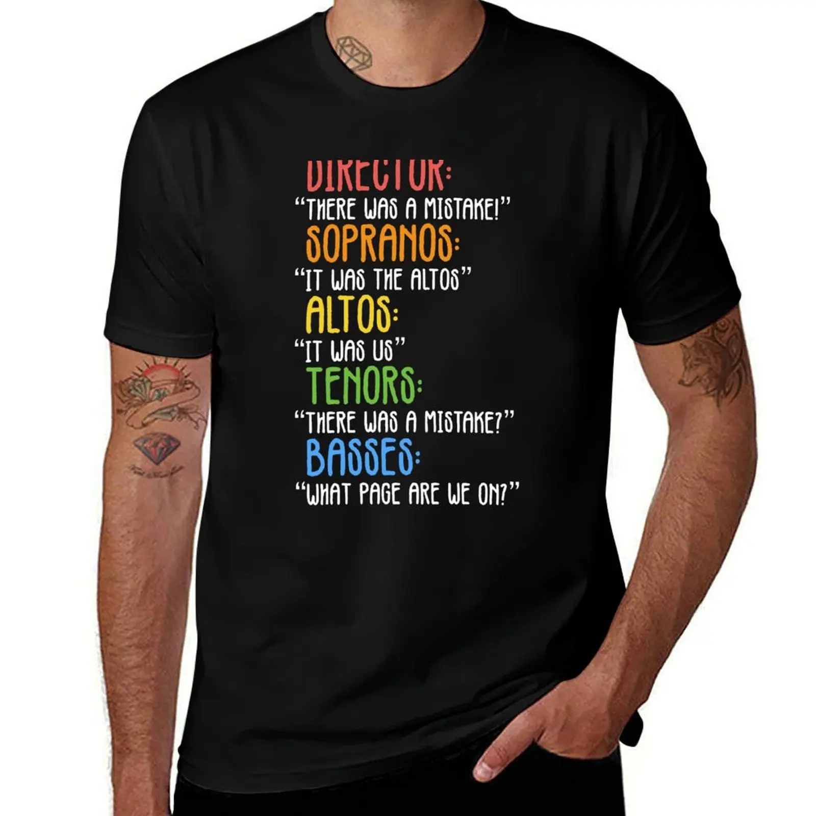 Funny Choir Mistake T-Shirt man t shirt designer T-Shirt