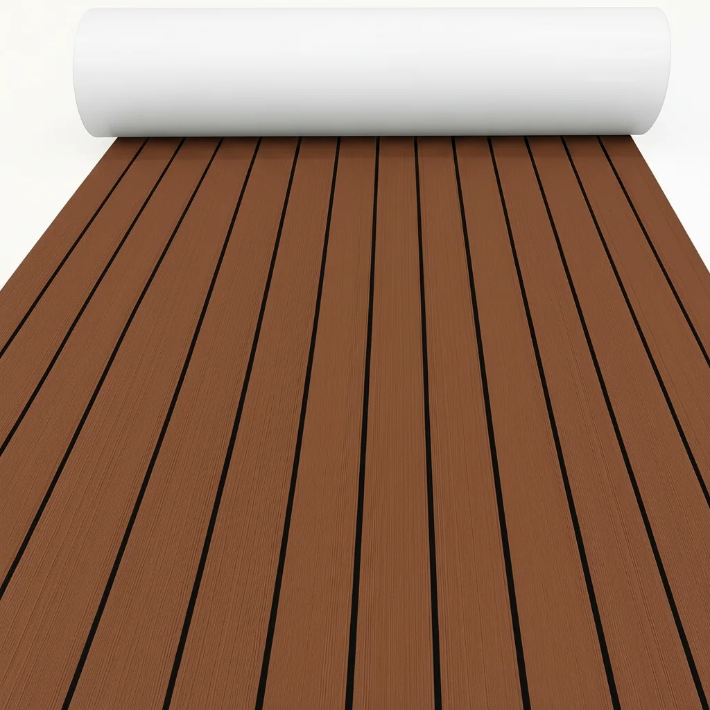 2.4*1.2m Zelfklevende EVA Foam Boot Marine Vloeren Faux Teak Dek Vel voor Jacht kajak diy decoratie materiaal RV Vloermat