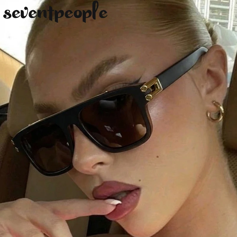 

Женские солнцезащитные очки оверсайз квадратной формы 2026 года, люксовый бренд, модные, меняющие цвет, для улицы, винтажные, с защитой UV400