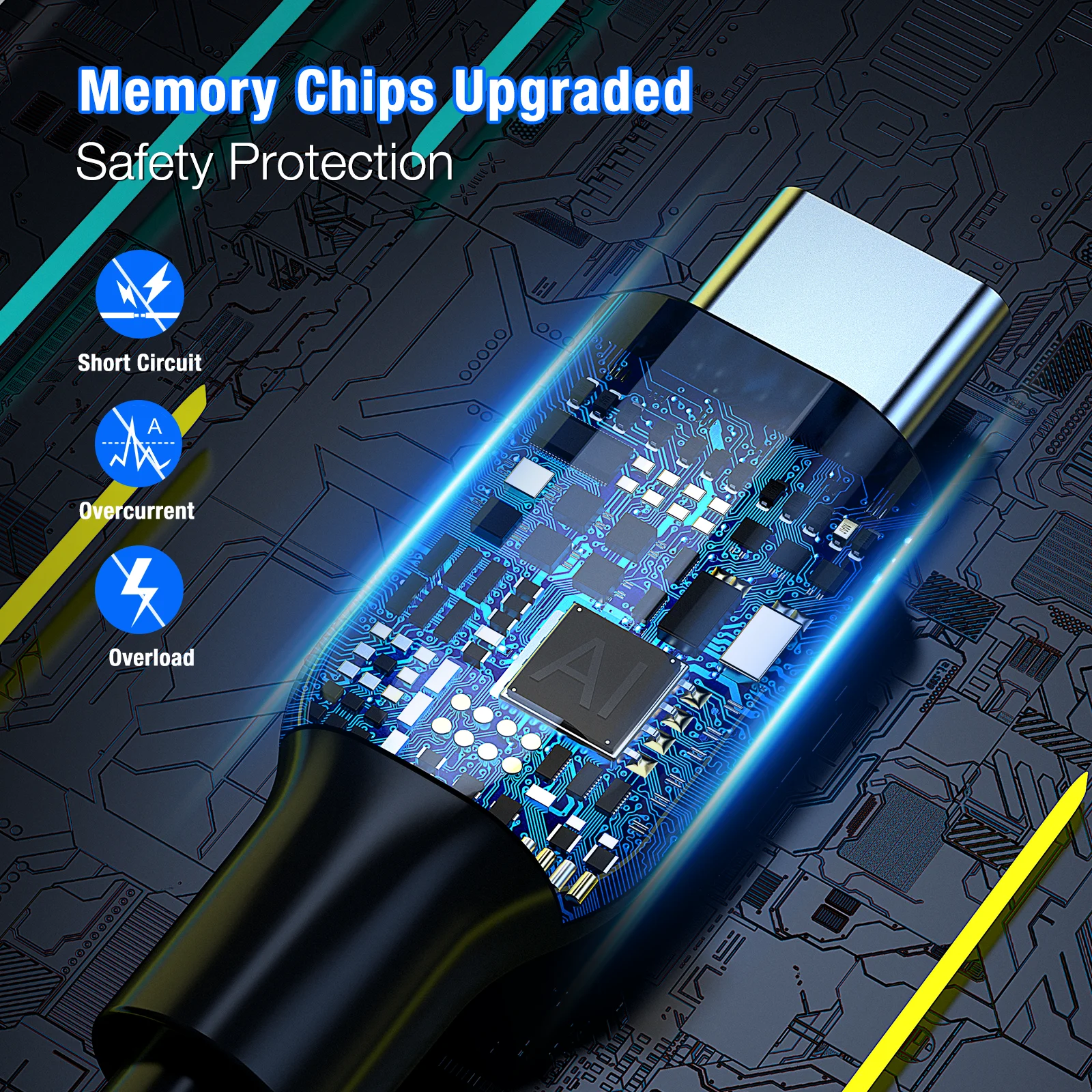 1HORA Data Cable 3A USB Type C Fast Charging Cable 1M PVC Material Durable Type C Charging Cable For Tablet Samsung Android