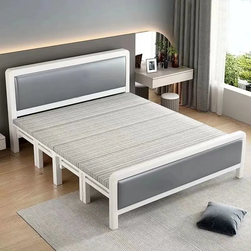 ￥%Factory Wholesale Modern Extendable Foldable Metal Frame Bed Portable Single Bed for Office Outdoor Hospital School Use