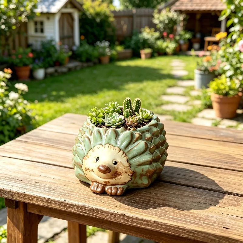 Resin silicone mold, hedgehog relief storage jar silicone mold, atmosphere decoration container, DIY shaping mold - view 2